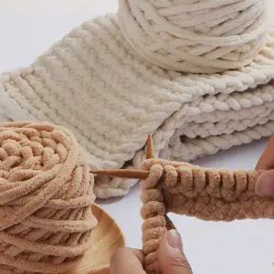 털실 목도리 뜨개질 손뜨개 만들기 선물용 목도리 뜨개질 세트 취미 핸드메이드 대바늘 두꺼운 귀여운