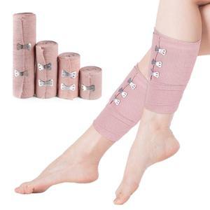 자가 접착 붕대  1롤 탄성 붕대 랩 스포츠 염좌 용 스트레치 압축 종아리 발목 자체 접착 통기성