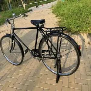 옛날자전거 우체국 노인용 시골 페달 인력거 복고 바구니 세발자전거 노인 쌀집 어르신 운반용