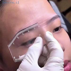 ZYAL-1 5개입 내구성 있는 눈썹 모양 스텐실 휴대용 즉시 눈썹 디자인 자 선물