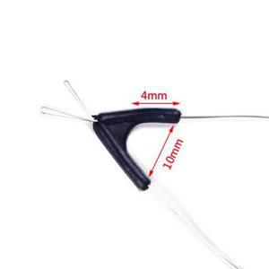 100pcs 낚시 서브 라인 스플리터 더블 후크 고무 접촉기 장치 분기점 조정 및 분리 물고기 액세서리