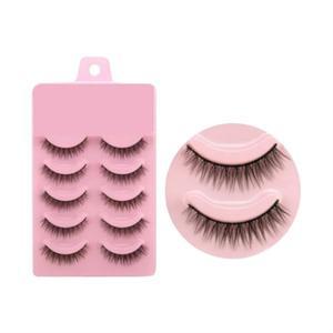 내츄럴 플러쉬 자연스러운 인조 노글루 속눈썹 5쌍 셀프 연장 메이크업 도구