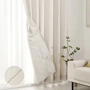 [모던하우스] ON NEW 린넨스타일 3중방한 3도씨커튼 265x240 1장 베이지 높이조절밴드