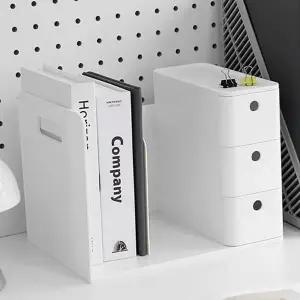 책상 책꽂이 수납형 서랍형 화이트 책상 정리대 데스크 플라스틱 서랍함 사무실 다용도 수납함 오피스