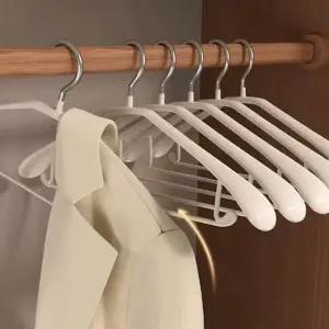 어깨 뿔 방지 옷걸이 튼튼한 라운드 와이드 논슬립 옷걸이 수트 정리 흐트러짐 스커트 바지 수납 행거