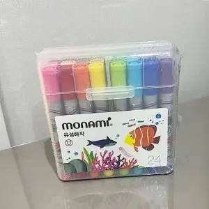 모나미 유성매직 케이스 둥근닙24색 (WFFOGCT)