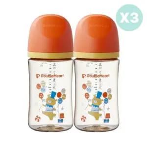 더블하트 아기 젖병 240ml X6 젖꼭지 X6 서커스베어