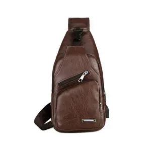 남자 레더 스타일 슬링백 3컬러 1P 고품질 휴대용 패