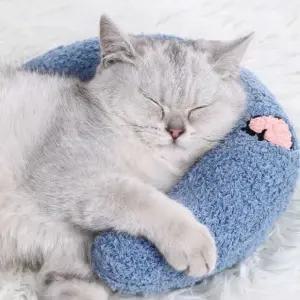 고품질 반려동물 머리쿠션 고양이 강아지 베개 반달모양 받침 (WFFQSKZ)