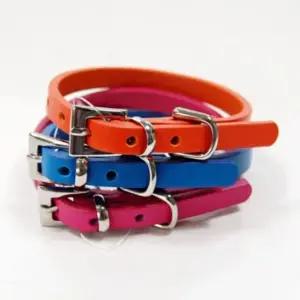 고품질 아델라 칼라 가죽 목줄 10mm 핑크 야외용품 (WFFQVJ1)