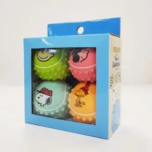 고품질 패리스독 피너츠 미디움 볼 라텍스 토이(4p) 토이 강아지 (WFFQVCY)