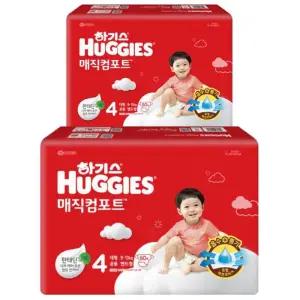 [하기스] 하기스 New 매직컴포트 밴드형 기저귀 4단계 남여공용 대형 60Px2팩