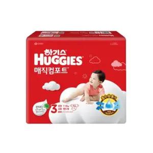 [하기스] 하기스 New 매직컴포트 밴드형 기저귀 3단계 남녀공용 중형 72P