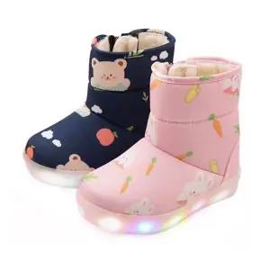 풋풋 푸푸 앤 루루 LED 아동 털부츠