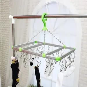 알루미늄사각집게건조대 오렌지) 실내건조대 스텐건조대 가습기대용 다용도