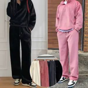 벨리 코듀로이 융기모 트레이닝 세트 4color / 남녀공용 빅사이즈 F, XL 융털 양털 겨울 트레이닝 아노락 바지 셋업