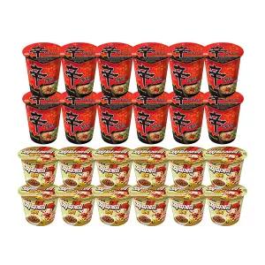 농심 신라면컵, 65g, 6개입, 2개 + 짜파게티범벅, 70g, 6개입, 2개
