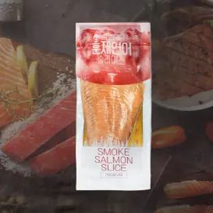 [스웰스]훈제연어 통슬라이스 1kg 칠레 통연어 슬라이스