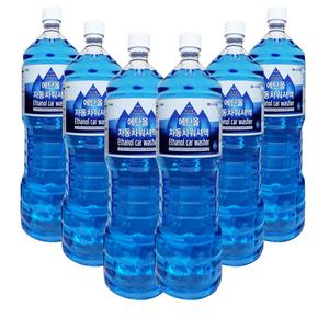 유렵형 사계절 식물성 에탄올  워셔액 1.8L *6개 영하 -25℃에서도 얼지않은 원액