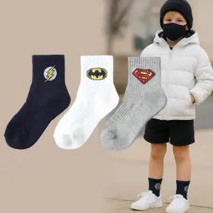 국산 DC 아동겨울양말 반파일3켤레 초등 주니어 두꺼운 양말 5호 10-12세 슈퍼맨 배트맨 플래시 세트
