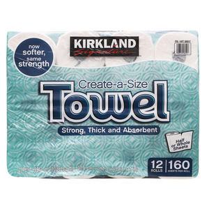 커클랜드 키친타올 160매 12롤/종이타올/화장지/휴지 3개씩 묶음포장
