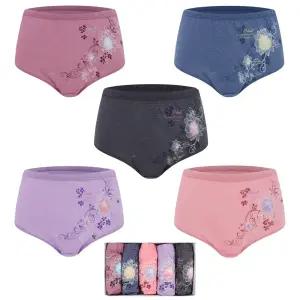 PWP567 폴밋 여성 순면 실켓 맥시 요일 팬티 세트 5매