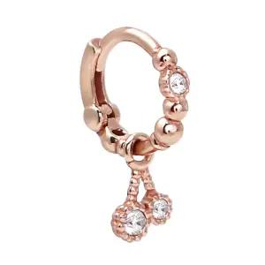 14K GOLD 체리 원터치 미니 링 금 피어싱 귀찌 한쪽