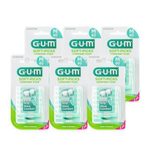 GUM 검 치과 부드러운 일회용 치간칫솔 코스트코 소프트픽 컴포트플렉스(80p) 6개
