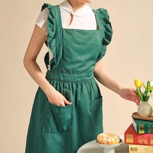 북유럽앞치마 주방 어린이집 유치원 교사 바리스타 원피스 앞치마 린넨 업소용 방수 공방 조끼형 사계절