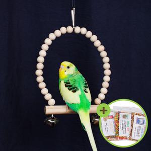 천연 원목 종그네 앵무새 장난감 잉꼬 모란 버드토이 스트레스 해소에 좋은 반려조