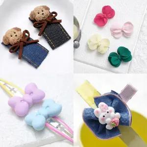[꼬마또래] 아기 미니 헤어핀 (머리숱없는 아이) 여아 똑딱 유아 머리핀 아동 리본 집게 신생아 삔