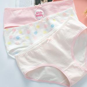 (3매) JPG07 주니어 면 삼각 팬티 초등학생 중학생 여아 85 90 95 100