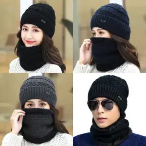 털비니+넥워머SET 남자/여자 융 니트 털모자 방한모자