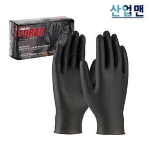 엠비덱스 터보블랙 프리미엄 블랙니트릴장갑 100매 S M L 주방 의료 세차
