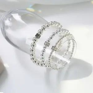 불교 만자 925실버 데일리 순은 염주 은팔찌 (2.5mm/4mm/6mm/8mm)