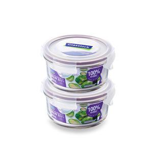 글라스락 퍼플에디션, 원형, 400ml, 2개