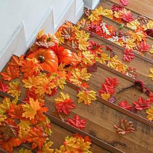 [갓샵]단풍 조화 잎 모형 인조 나뭇잎 낙엽 50pcs 대용량 [단풍나무 인테리어 장식 촬영 소품]