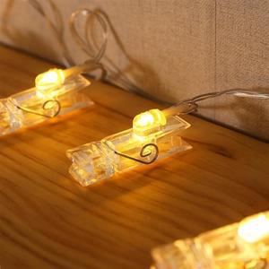 [도토로]10구 LED 클립 집게 전구(1.5M) (웜색)