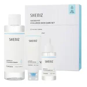 코리아나 촉촉 미백 수분충전 히알루론산 쉬니즈 3종세트 토너 앰플 크림 여성 스킨로션 케어 기초 주름개선 화장품 세라마이드 샷