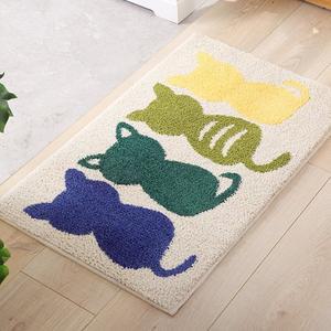 [지비유]극세사발매트 고양이친구들/아이보리50X80/주방발매트