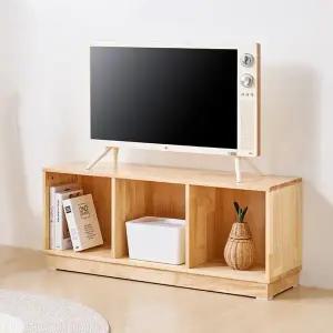 보루네오 엘리브 고무나무 원목 책장 3칸 가로형 bk155