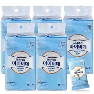 크리넥스 마이비데 휴대용 물티슈 10매 X 20개 화장실용