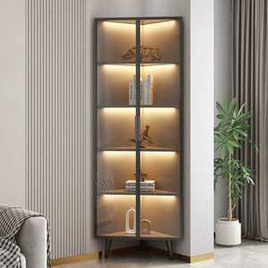 코너수납장 모던 거실 코너장 책장 장식장 인테리어