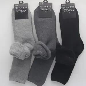남자 기모양말 1켤레 장목양말 베이직 남성 겨울양말