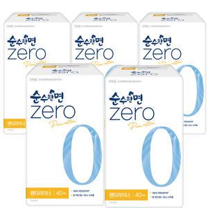 깨끗한나라 순수한면 제로 슈퍼롱 팬티라이너40px5팩 (총200개입)