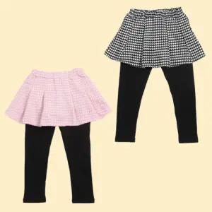 [롯데백화점]로엠걸즈 체크주름스커트치마레깅스RGTM24T5P