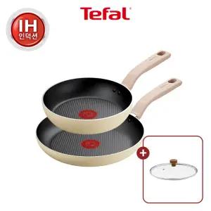[테팔] 데이지 인덕션 프라이팬 2종(팬20+팬24)+우드뚜껑24