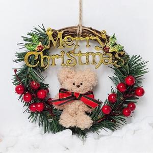 트리 장식 기본모루 곰돌이 크리스마스 리스 만들기 세트 오너먼트