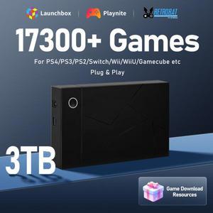 JMachen 게임용 HDD 레트로 게임 콘솔 PC 노트북용 PS4 PS3 PS2 스위치 Wii WiiU 17300  AAA 3D 레트로 게