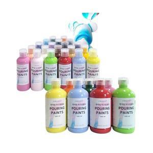 푸어링 플루이드 아트 아크릴 베어 물감 대용량 금색 은색 펄100ml 500ml